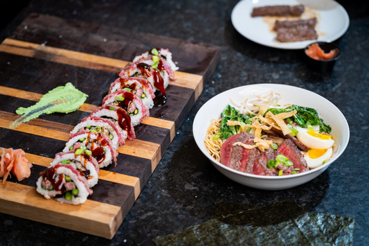 Sushi and Ramen with Wagyu Ribeye