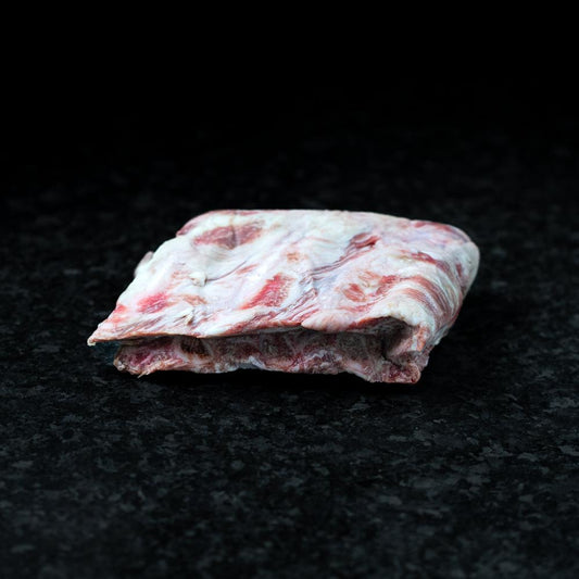 American Wagyu beef back ribs with rich marbling and deep flavor, perfect for low and slow smoking or roasting