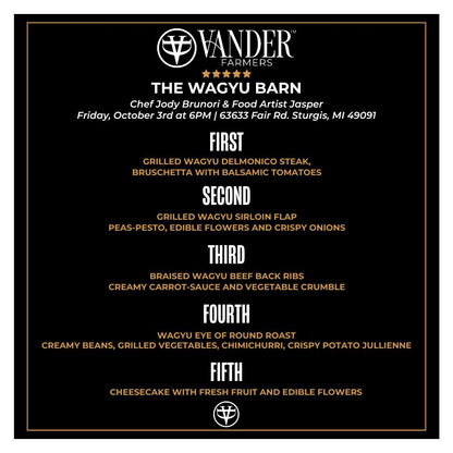 October 3rd, 2025 with Chef Jody Brunori & Guest Artist Jasper