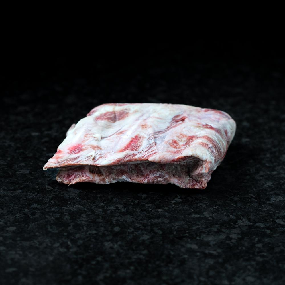 American Wagyu beef back ribs with rich marbling and deep flavor, perfect for low and slow smoking or roasting