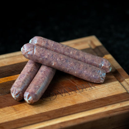 American Wagyu bratwurst sausages with rich flavor and juicy texture, perfect for grilling or pan-frying