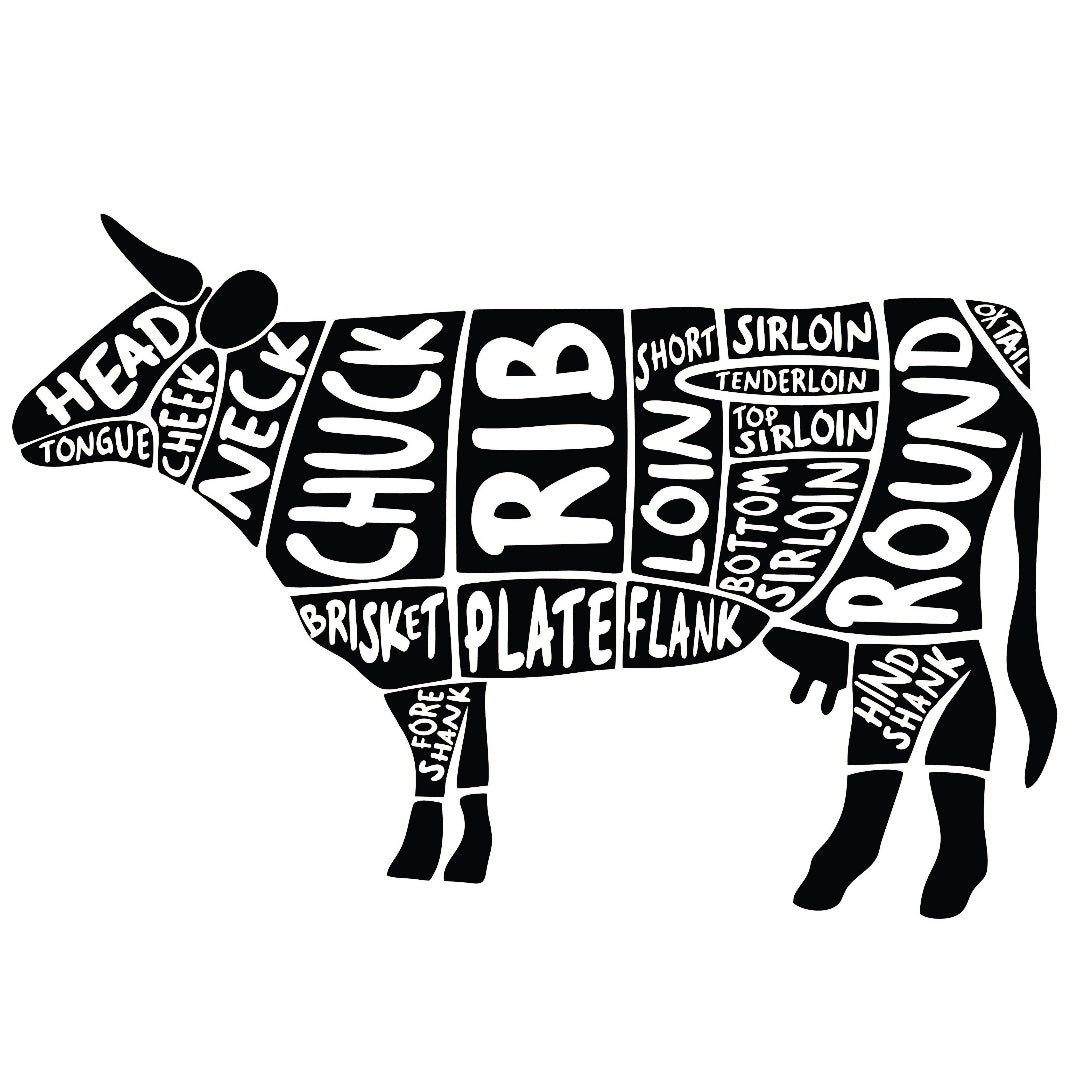 American Wagyu cow share featuring a variety of premium cuts, perfect for stocking your freezer with farm-raised beef