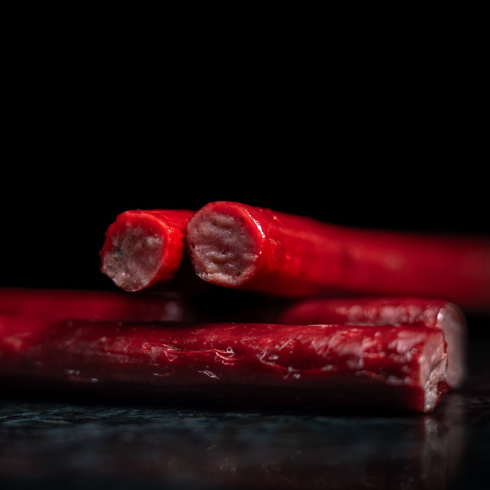 American Wagyu beef snack sticks, high-protein and full of flavor - perfect for on-the-go snacking